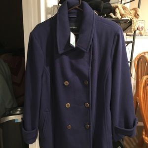 Navy Blue “Lands End” Pea Coat